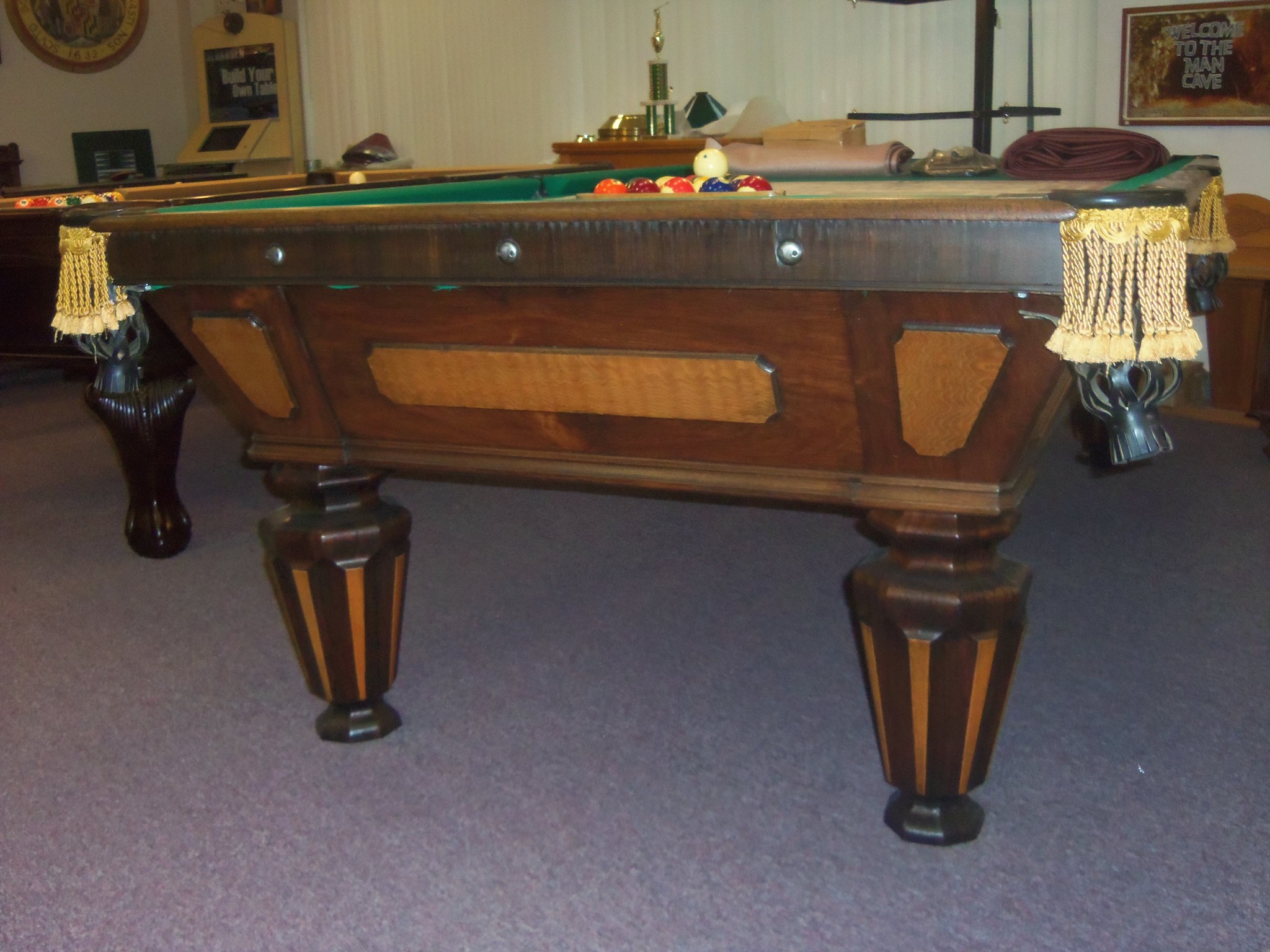 Antique 1880's Phelan Pool Table Cagle's Billiards
